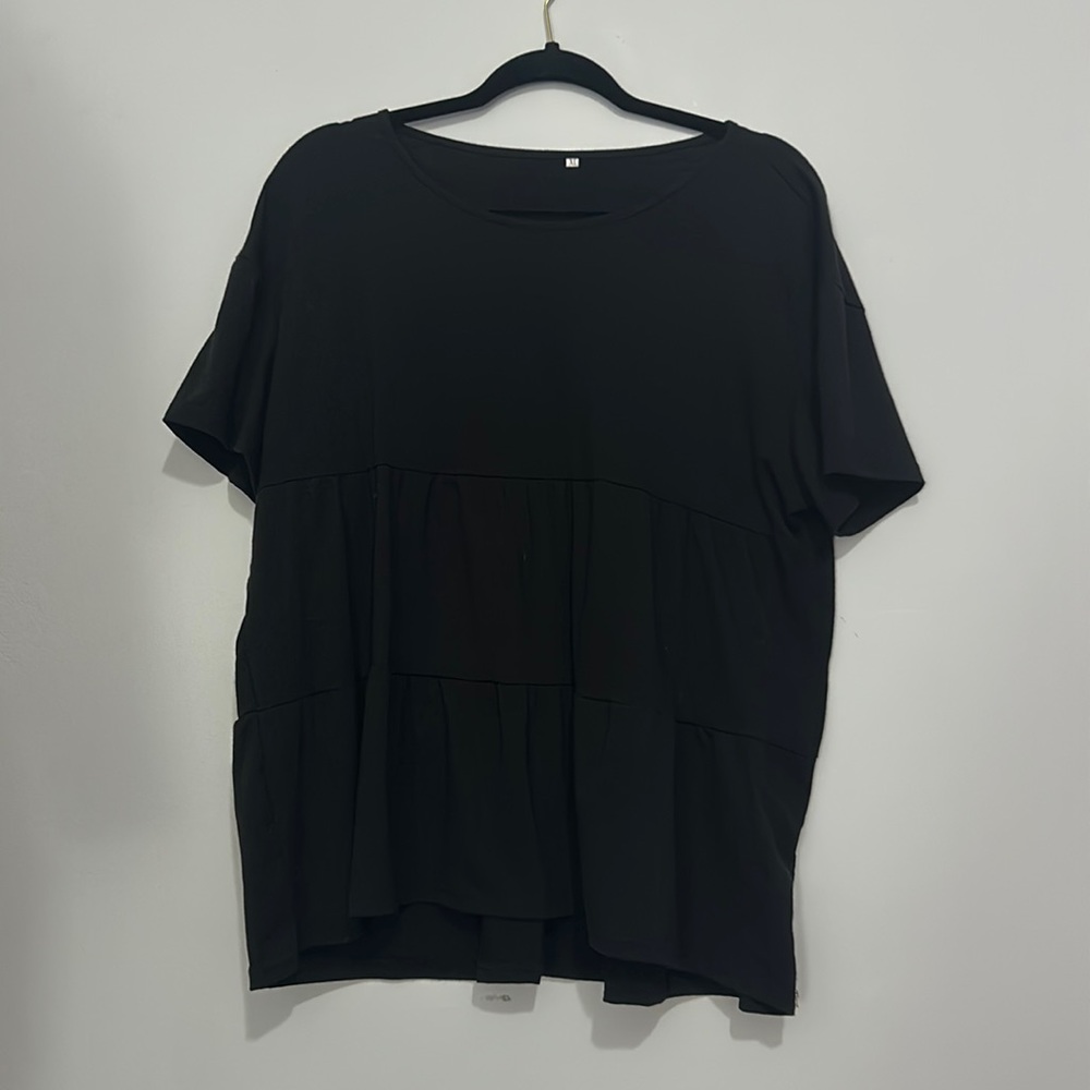 Cute black top!